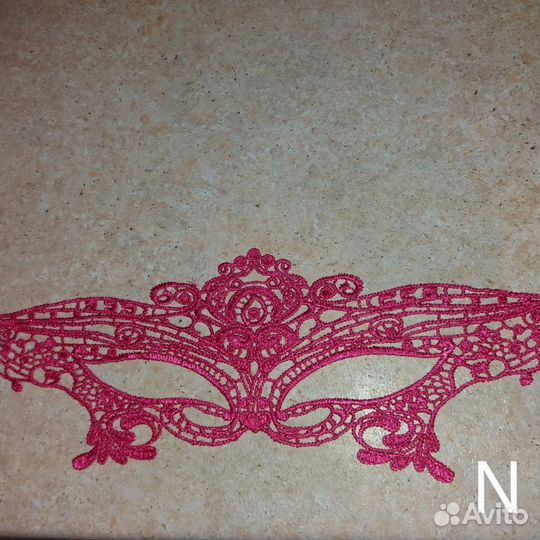 Маска кружевная красная и розовая маски кружево