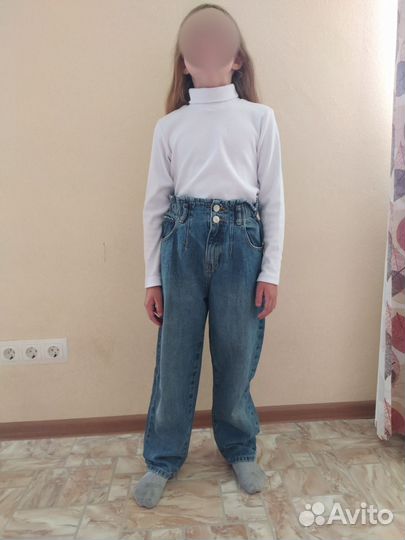 Джинсы для девочки 140