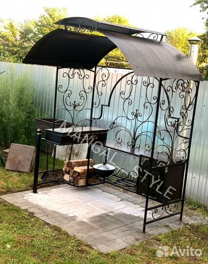 Мангал с крышей