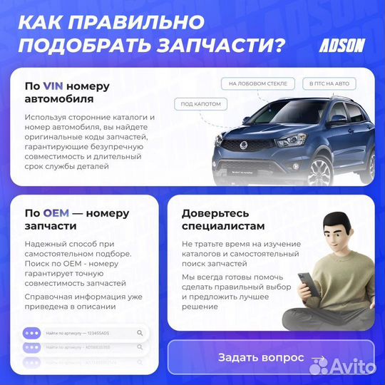 Колодки тормозные барабанные задние Ssangyong