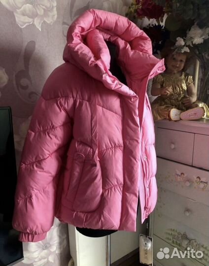Пуховик розовый 46-48