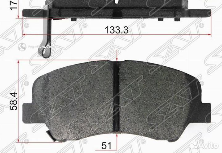 Колодки передние Hyundai Solaris Creta Kia Rio ST581011RA00