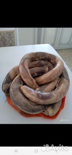 Натуральная колбаса из мяса конины Казы, Шужук