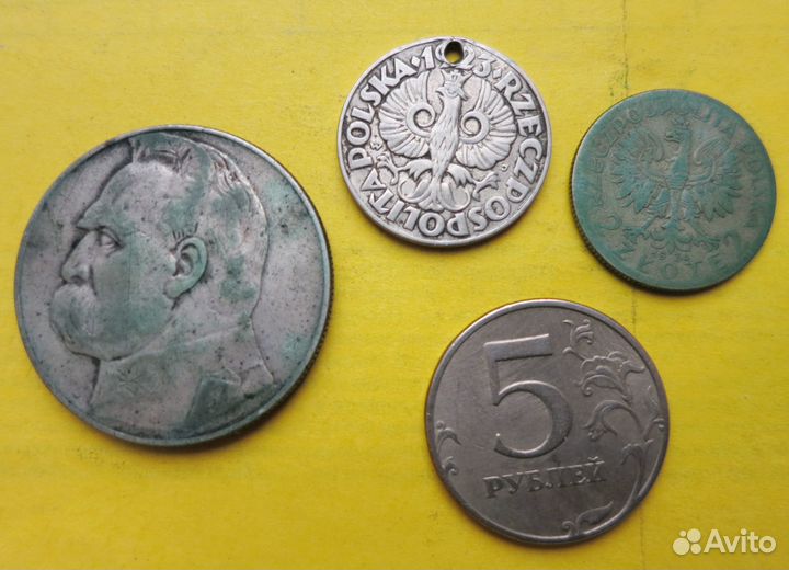 Монета 10 злотых. Польша. 1936 год. Серебро