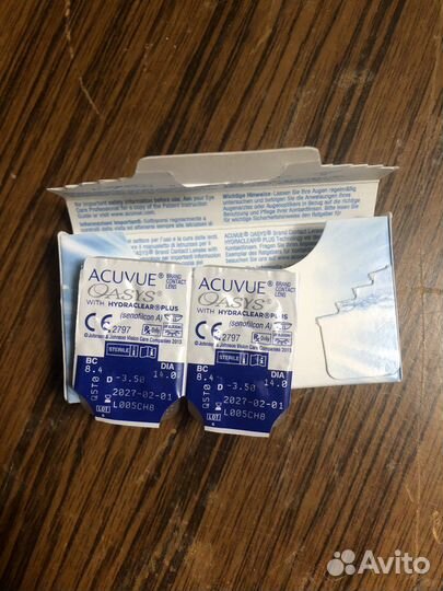 Линзы acuvue oasys -3,5