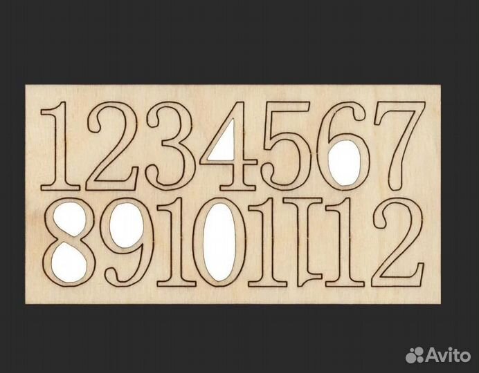 Заготовки часов и цифр для творчества