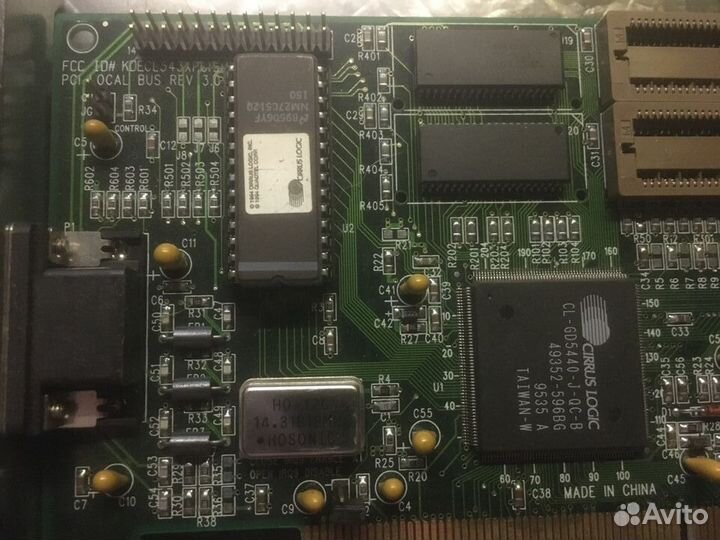 Ретро видеокарта cirrus logic CL-GD5440-J-QC-B