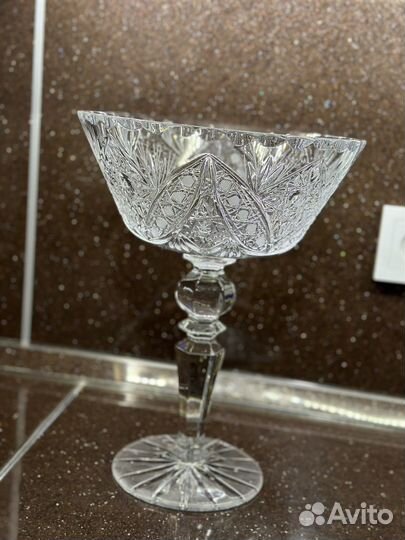 Ваза для фруктов хрусталь