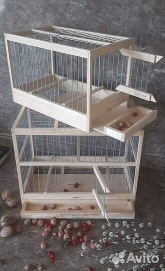 Клетки для птиц деревянные ручной работы