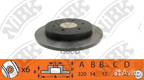 Диск тормозной зад RN1431 NiBK