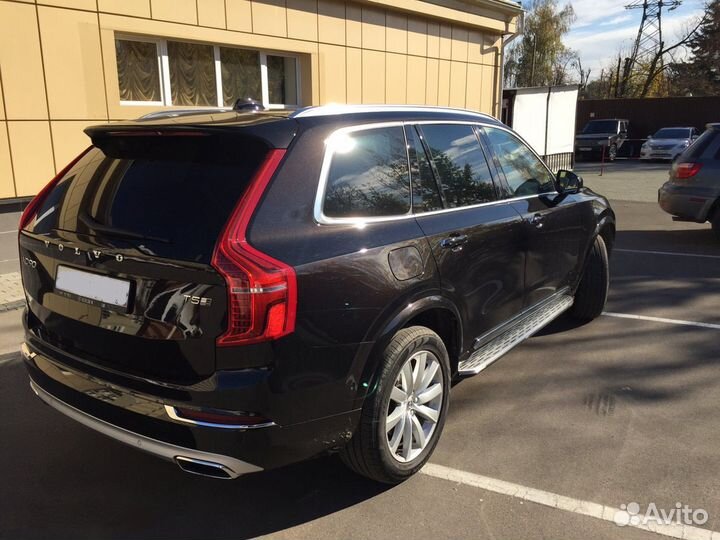 Пороги черные Volvo XC90