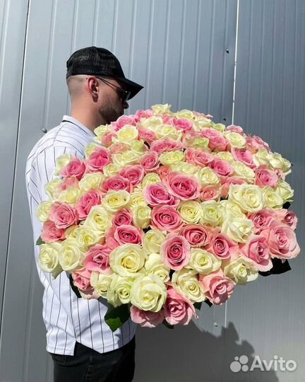 Букет из 101 розы, любой цвет и размер с доставкой