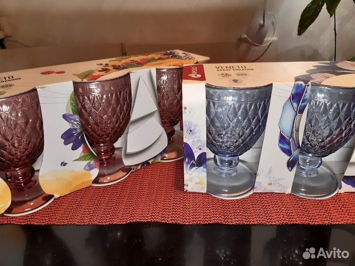 Наборы бокалов по 350 мл по 3 бокала