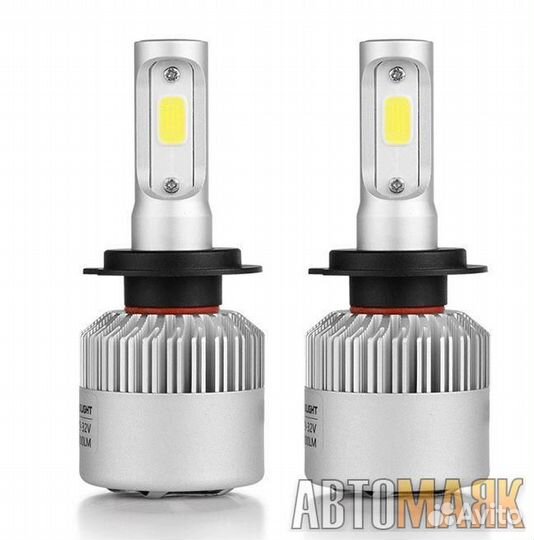 Лампы светодиодные H7 12V 36W 3800Lm 5500К вентиля