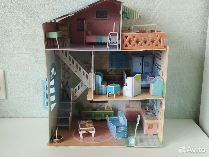 Детский игрушечный кукольный домик