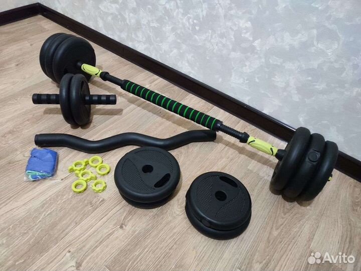 Гантели 30 кг + два грифа для штанг