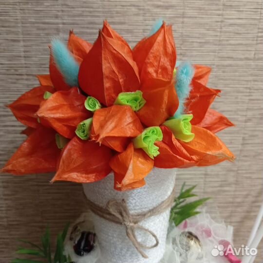 Поделка осенняя гриб боровичок, осенний букет