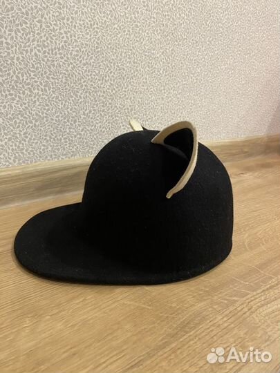 Шляпа кепка шапка с ушками женская замша