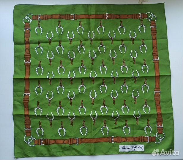 Платок Saint Michelle винтаж подковы жокейский