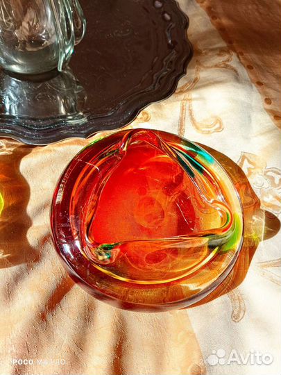 Пепельницы цветное стекло Чехословакия
