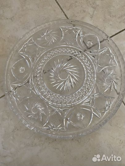 Ваза для фруктов хрусталь