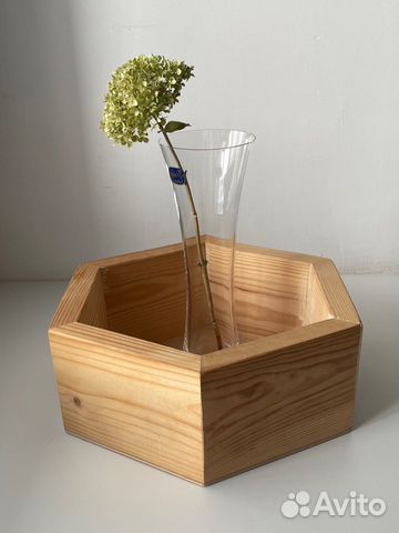 Полочка, вазочка деревянная