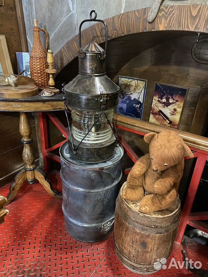 Старинный крупный судовой фонарь, СССР, якорный