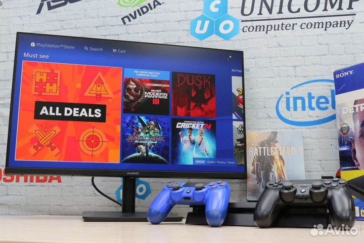 Sony PlayStation 4 Slim 1Tb 2 Геймпада + Турецкий