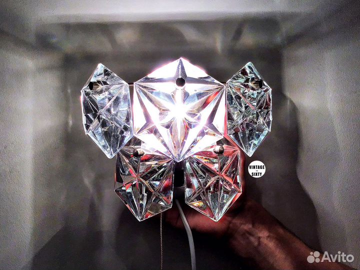 Светильник настенный бра хрусталь СССР 70-е гг