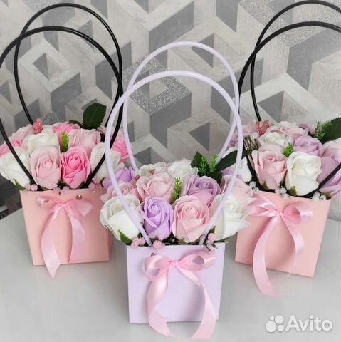 Букет из мыльных роз