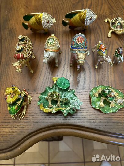 Шкатулки- фигурки животные со стразами