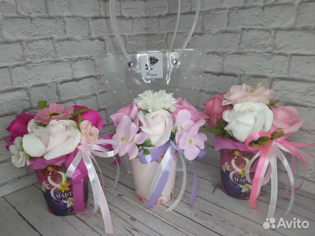 Букет из мыльных роз,цветы,подарки
