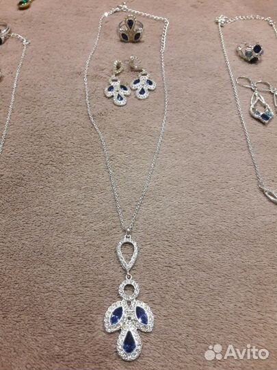 Колье, серьги, кольцо, браслет