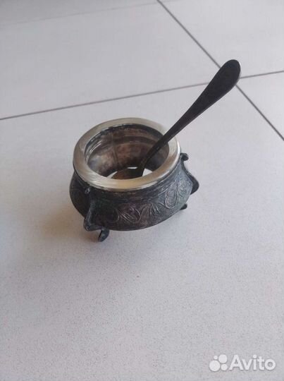 Солонка винтажная мельхиоровая СССР