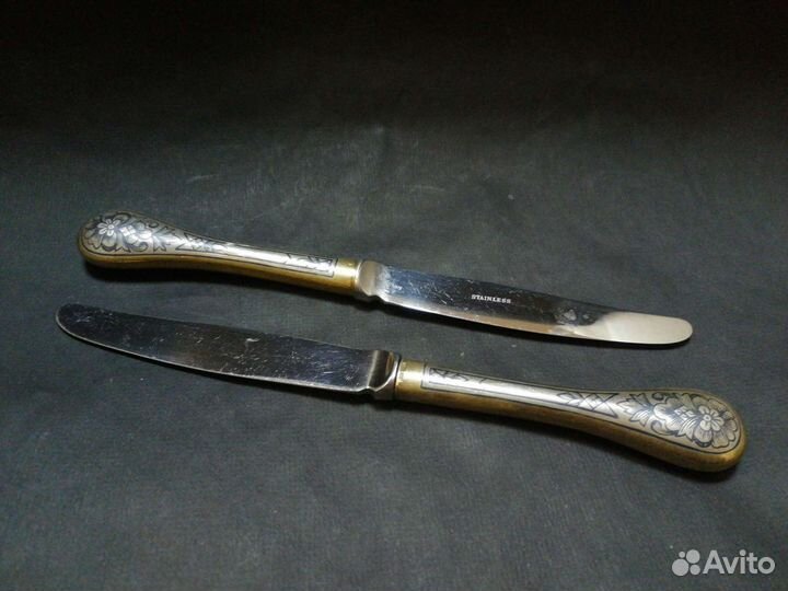 Нож серебро