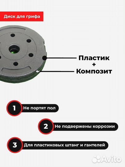 Композитная Гантель 7,5 кг