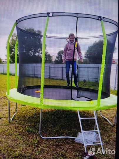 Батут с защитной сеткой бу