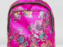 Текстильный рюкзак розовый шелковистый