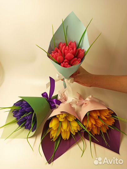 Букет из мыла тюльпаны