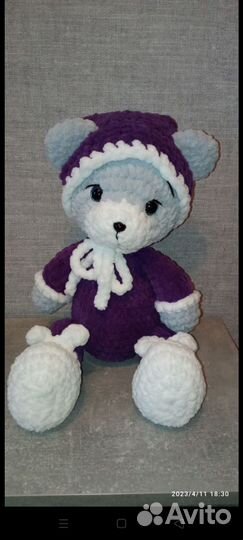 Продаётся мягкая игрушка ручной работы мишка