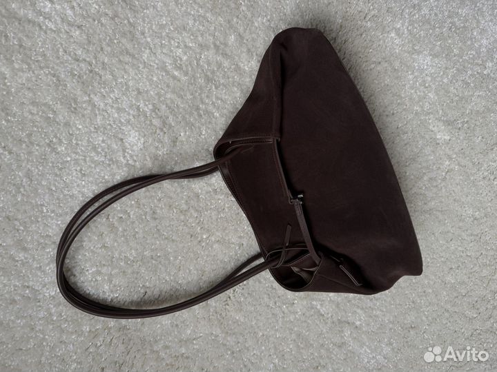 Сумка шопер мини из натуральной замши