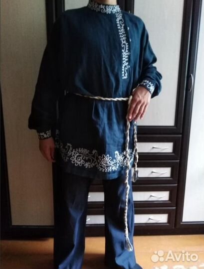 Костюм (рубаха и порты) фольклор, на мальчика с 12