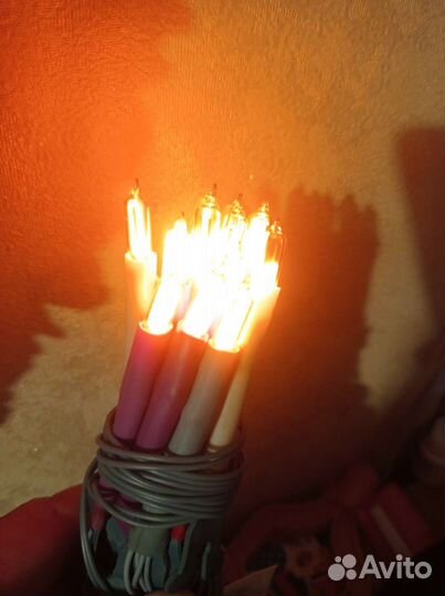 Неоновые свечи гирлянда СССР