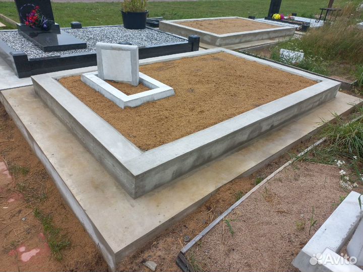 Установка бетонного поребрика / бетонных полов