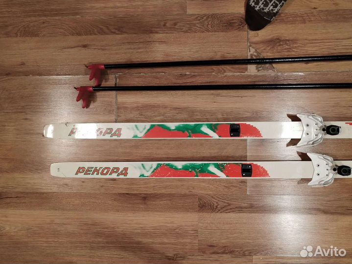 Беговые лыжи рекорд (полный комплект)