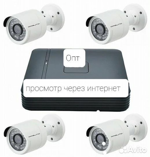 Комплект видеонаблюдения на 4 камеры