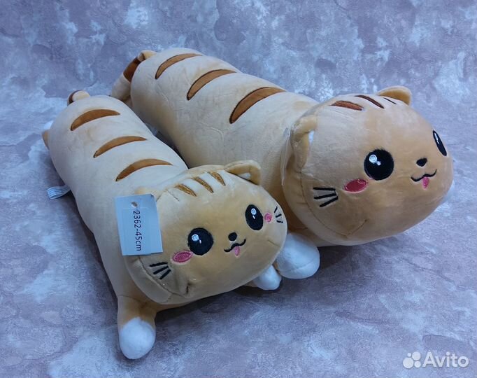 Котик лежачий - мягкая длинная игрушка
