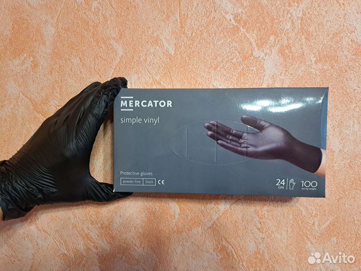 Перчатки виниловые