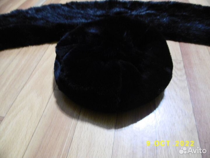 Меховой берет и меховое манто воротник под норку