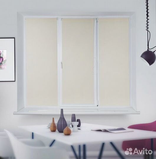 Рулонные Шторы 60х180 см бежевые